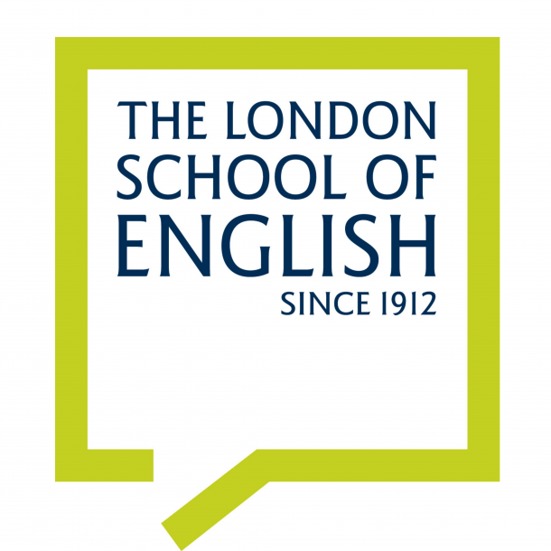 The london school of english logo white large
